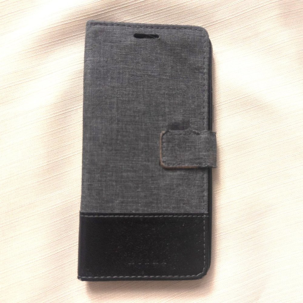 OnePlus 6 Luxury Canvas Flip Leather Wallet Case